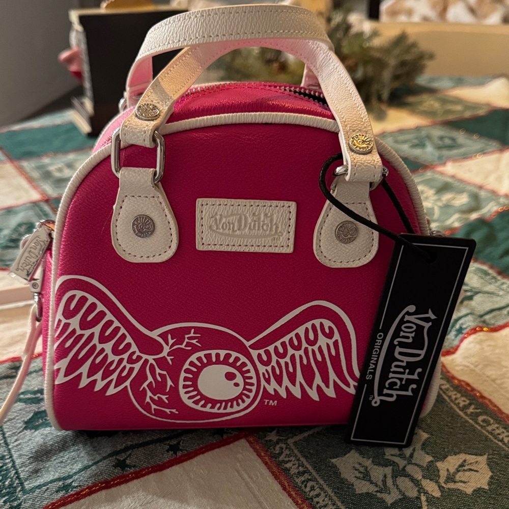 Hot Pink Mini Bowling Bag - Von Dutch Woman